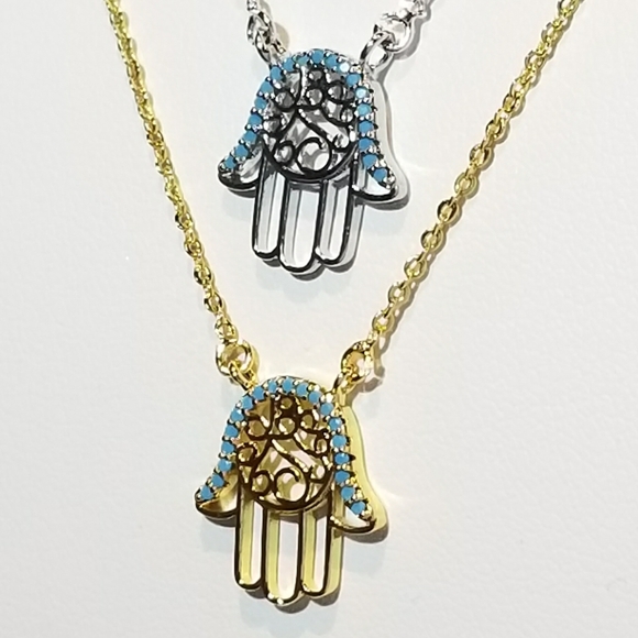 💖 New in Gift Box 🎁 Hamsa Hand Necklace - Picture 9 of 10